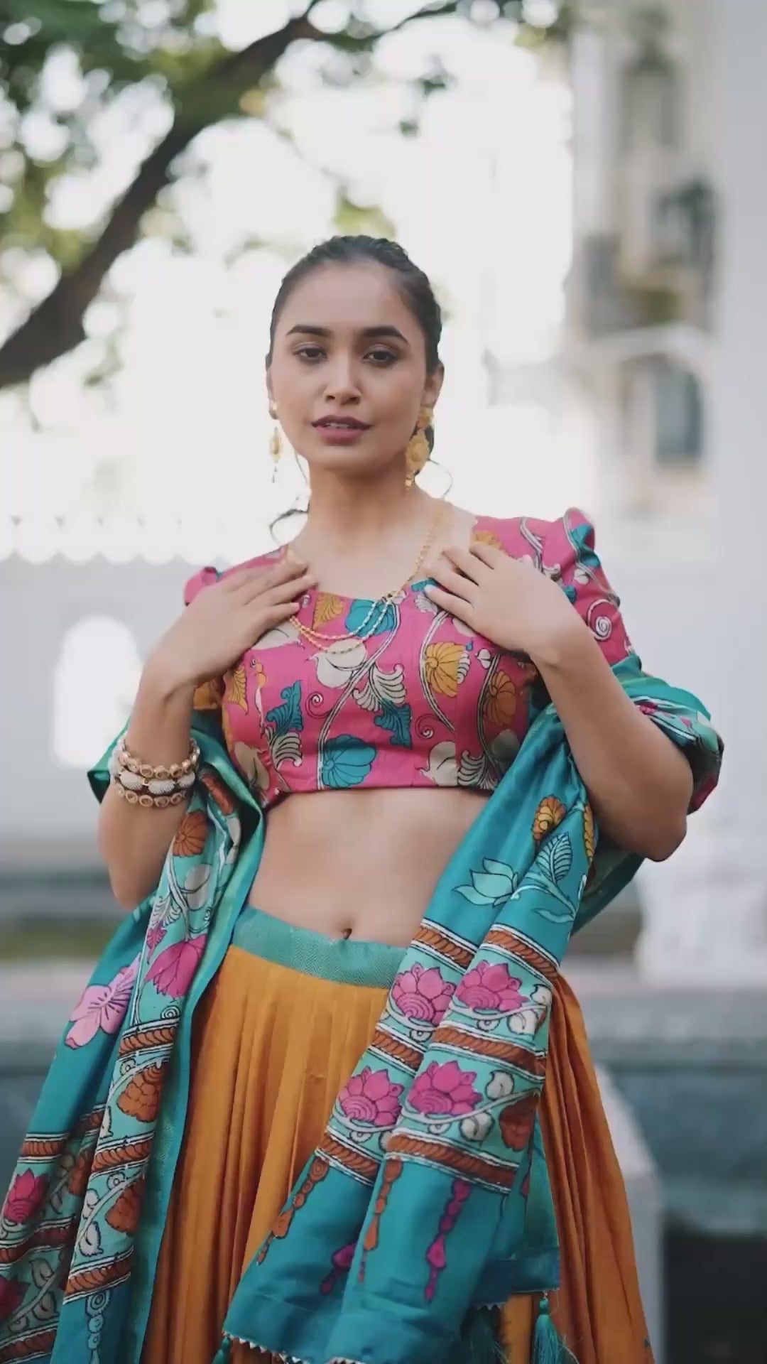 Presenting a perfectly blendedTussar silk lehenga for festive season to charm your look!β¨ - Navratri And other Festival